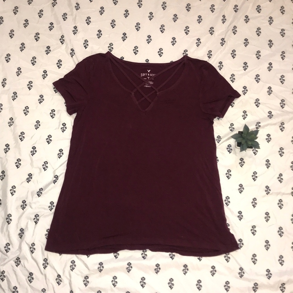 American Eagle Cross-front T